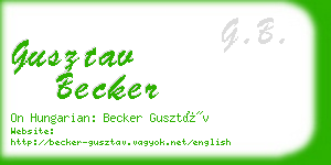 gusztav becker business card